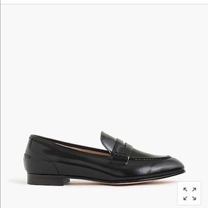 j. crew Patent Black Academy Loafers sz 8